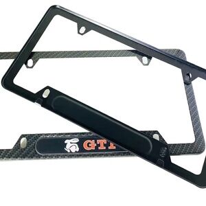 GTI Carbon Fiber License Plate Frames Rabbit GTI